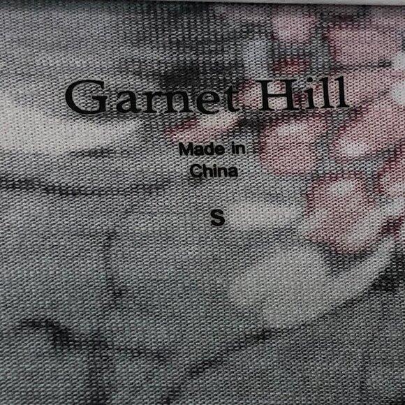 Garnet Hill Gray Red Floral Dress V Neck Small S - Picture 10 of 13